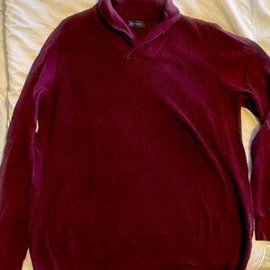 RW&Co Shawl Collar Pullover Sweater (Burgundy)